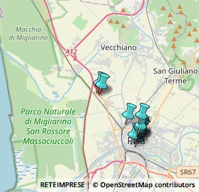 Mappa SS 1, 56017 San Giuliano Terme PI, Italia (3.88214)