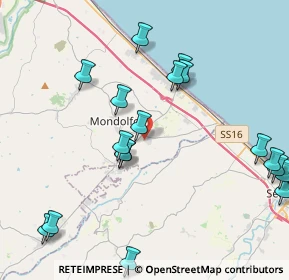 Mappa Via Ildebrando Goiran, 61037 Mondolfo PU, Italia (5.2575)