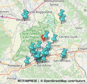 Mappa Via della Palagina, 50054 Fucecchio FI, Italia (7.2975)