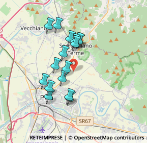 Mappa Via Sant'Elena Asciano, 56017 San Giuliano Terme PI, Italia (3.06125)