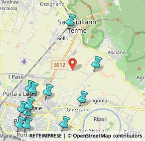Mappa Via Sant'Elena Asciano, 56017 San Giuliano Terme PI, Italia (3.05417)
