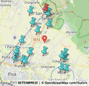 Mappa Via Sant'Elena Asciano, 56017 San Giuliano Terme PI, Italia (2.362)