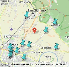 Mappa Via Sant'Elena Asciano, 56017 San Giuliano Terme PI, Italia (3.01077)
