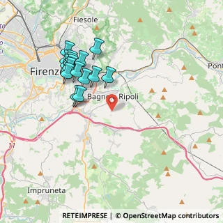 Mappa 50012 Bagno a Ripoli FI, Italia (3.96235)