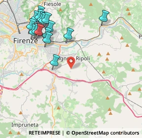 Mappa 50012 Bagno a Ripoli FI, Italia (5.09813)