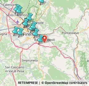 Mappa 50012 Bagno a Ripoli FI, Italia (9.08167)