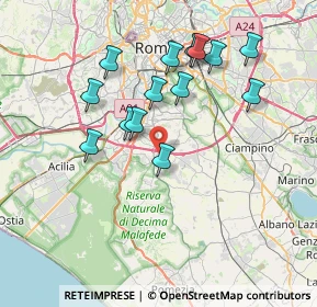 Mappa Via Lucio Lombardo Radice, 00134 Roma RM, Italia (7.42071)