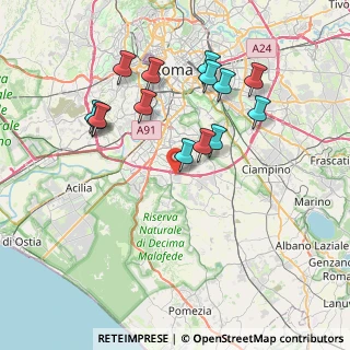 Mappa Via Lucio Lombardo Radice, 00134 Roma RM, Italia (7.86071)