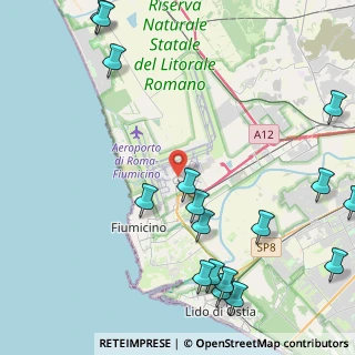 Mappa Staziona Fiumicino Aeroporto, 00054 Fiumicino RM, Italia (6.26176)