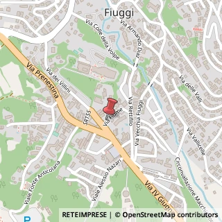 Mappa Via Fiume, 40, 03014 Fiuggi, Frosinone (Lazio)