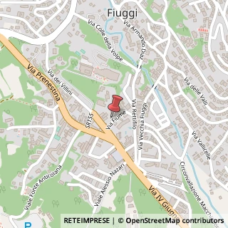 Mappa Via Fiume, 32, 03014 Fiuggi, Frosinone (Lazio)