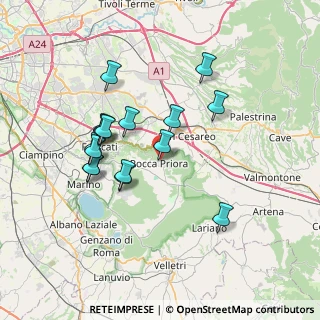 Mappa Via Garibaldi, 00079 Rocca Priora RM, Italia (6.99813)