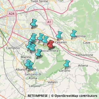 Mappa Via Garibaldi, 00079 Rocca Priora RM, Italia (6.705)
