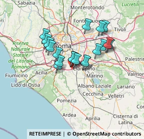 Mappa Via Giulio Andrea Pirona, 00134 Roma RM, Italia (10.7755)