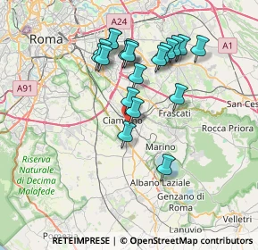 Mappa Via Madrid, 00043 Ciampino RM, Italia (7.106)