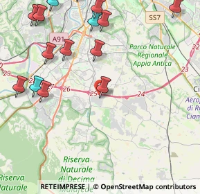 Mappa Via Ugo Cassina, 00134 Roma RM, Italia (6.03188)