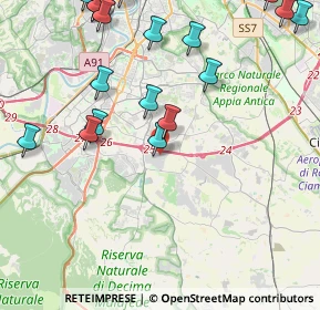 Mappa Via Ugo Cassina, 00134 Roma RM, Italia (6.023)