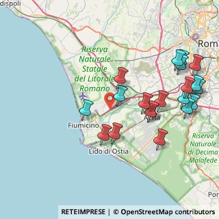 Mappa Via dell' Aeroporto di Fiumicino, 00054 Roma RM, Italia (9.5775)
