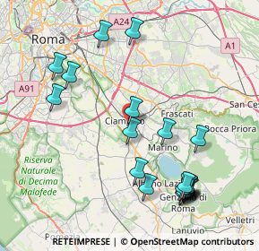 Mappa Via Atene, 00043 Ciampino RM, Italia (9.6395)