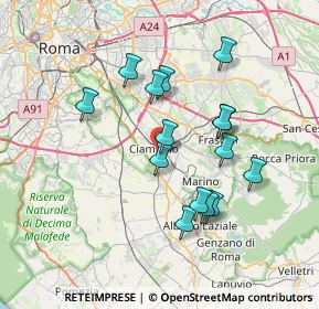 Mappa Via Atene, 00043 Ciampino RM, Italia (6.89467)