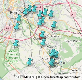 Mappa Via Atene, 00043 Ciampino RM, Italia (8.7745)