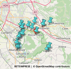 Mappa Via Roma, 00079 Rocca Priora RM, Italia (7.0445)