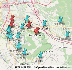 Mappa Via Roma, 00079 Rocca Priora RM, Italia (9.815)