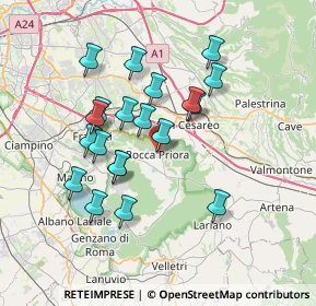 Mappa Via Roma, 00079 Rocca Priora RM, Italia (6.8515)