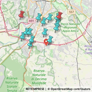 Mappa Via Bruno de Finetti, 00134 Fonte Laurentina RM, Italia (4.04133)