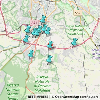 Mappa Via Bruno de Finetti, 00134 Fonte Laurentina RM, Italia (3.53167)