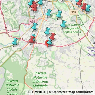 Mappa Via Bruno de Finetti, 00134 Fonte Laurentina RM, Italia (6.125)
