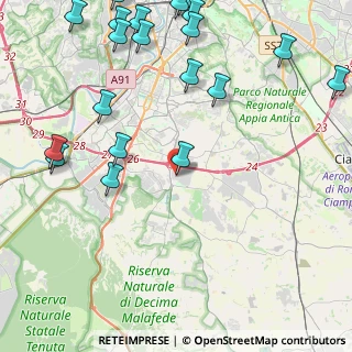 Mappa Via Bruno de Finetti, 00134 Fonte Laurentina RM, Italia (6.3635)
