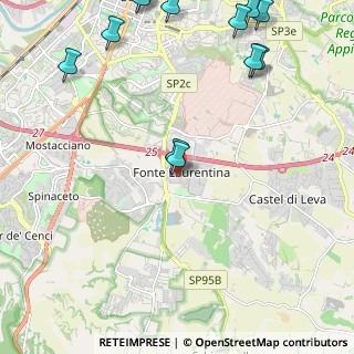 Mappa Via Bruno de Finetti, 00134 Fonte Laurentina RM, Italia (3.24917)