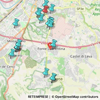 Mappa Via Bruno de Finetti, 00134 Fonte Laurentina RM, Italia (2.7885)