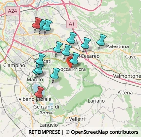Mappa Via degli Olmi, 00044 Rocca Priora RM, Italia (6.99857)