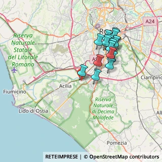 Mappa Via Castel del Rio, 00127 Vitinia RM, Italia (7.545)