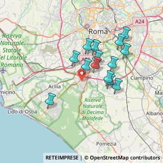 Mappa Via Angelo Sante Bastiani, 00128 Roma RM, Italia (6.82857)