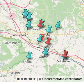 Mappa Via Di Palestrina, 00038 Valmontone RM, Italia (7.69053)