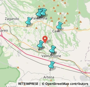 Mappa Via Di Palestrina, 00038 Valmontone RM, Italia (3.63091)