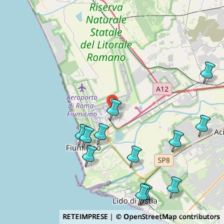 Mappa Via dell' Aeroporto di Fiumicino c, 00054 Fiumicino RM, Italia (5.58167)