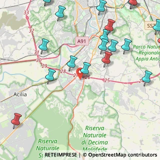 Mappa Via Pierfranco Bonetti, 00128 Roma RM, Italia (6.408)