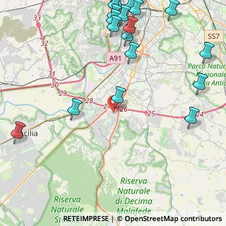 Mappa Via Pierfranco Bonetti, 00128 Roma RM, Italia (6.6305)