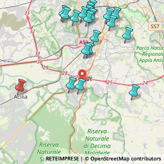 Mappa Via Pierfranco Bonetti, 00144 Roma RM, Italia (5.6735)