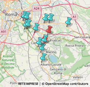 Mappa Vico della Mola, 00043 Ciampino RM, Italia (6.76)