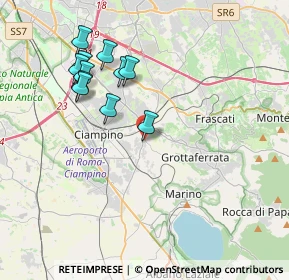 Mappa Vico della Mola, 00043 Ciampino RM, Italia (3.94636)