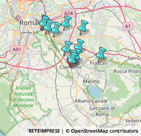 Mappa Via Adamello, 00043 Ciampino RM, Italia (5.9875)