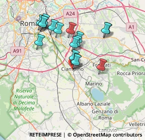 Mappa Via Adamello, 00043 Ciampino RM, Italia (7.13353)