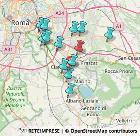 Mappa Via di Colle Oliva, 00043 Ciampino RM, Italia (6.55462)