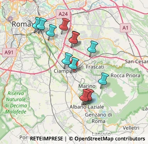 Mappa Via di Colle Oliva, 00043 Ciampino RM, Italia (6.92538)