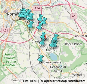 Mappa Via di Colle Oliva, 00043 Ciampino RM, Italia (7.68444)